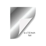 Light Blue Shiny Candy Bar Wrapper Foil Sheets for over wrapping chocolate bars - 40 Sheets