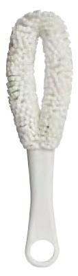 White Cloth Textured Loop Design Crystal Stemware Washing Brush