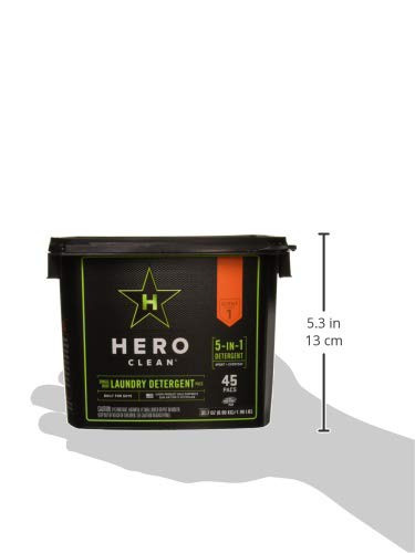 Hero Clean Laundry Detergent PACS, Scent 1, 45-Count