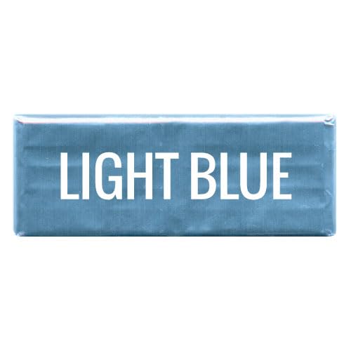 Light Blue Shiny Candy Bar Wrapper Foil Sheets for over wrapping chocolate bars - 40 Sheets