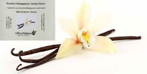 Organic Madagascar Vanilla Bean Pods - Whole Bourbon-Madagascar Beans for Baking - Cooking - Non-GMO - Kosher - Grade A - 1/4 lb (26-30 beans)