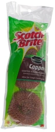 3 Count Scotch-Brite Copper Coated Scouring Pads