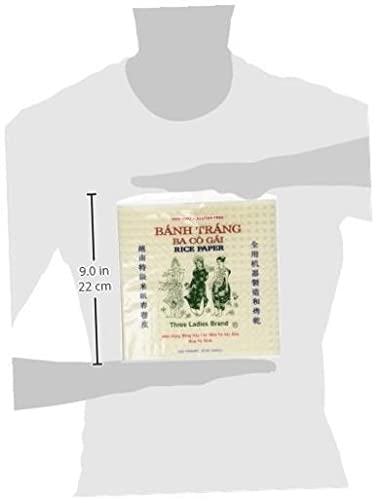 Three Ladies 2 Packs Square Rice Paper Wrappers (22cm) .2 pack