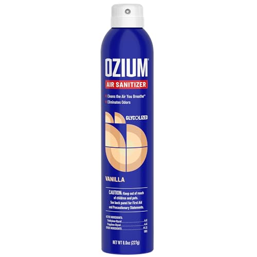 Ozium 8 Oz. Air Sanitizer & Odor Eliminator for Homes, Cars, Offices and More, Vanilla Scent, Pack of 1