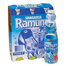 Ramune Original Flavor Japanese Soda 6.76oz bottles 6pack Japanese Import, 6.76ounce