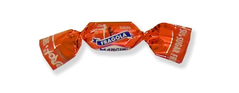 Strawberry Natural Sugar Free Candy With Stevia (Fragola Zero+) (2.200 Lbs)