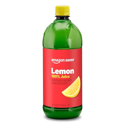 Amazon Saver, Lemon Juice, 100% Juice, 32 Fl Oz