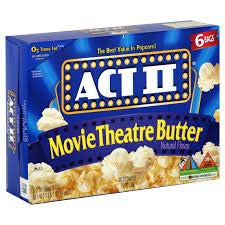 Microwave Popcorn Act II Movie Theatre Butter 8.25 oz