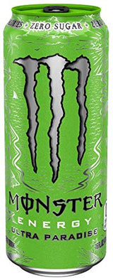 Monster Energy Drink Zero Ultra Variety - Paradise, Violet, Rosa, Fiesta 16 ounce (Pack of 16) and Stinger Pomegranate Passionfruit Chews