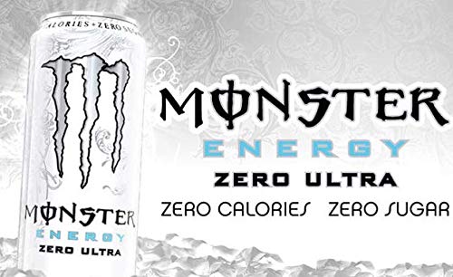 Monster Energy Ultra Zero Sugar Energy Drinks 16 ounce cans (Ultra Zero, 12 Cans)