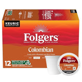 Folgers K Cups 100% Colombian Coffee for Keurig Makers, Medium Roast, 72 Count