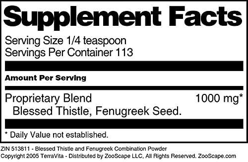 Blessed Thistle and Fenugreek Combination Powder (4 oz, ZIN: 513811) - 3 Pack