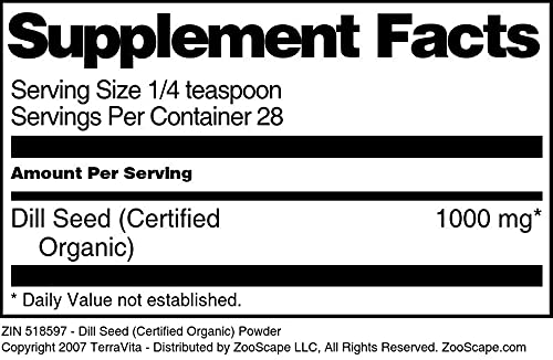 Dill Seed (Certified Organic) Powder (1 oz, ZIN: 518597) - 3 Pack