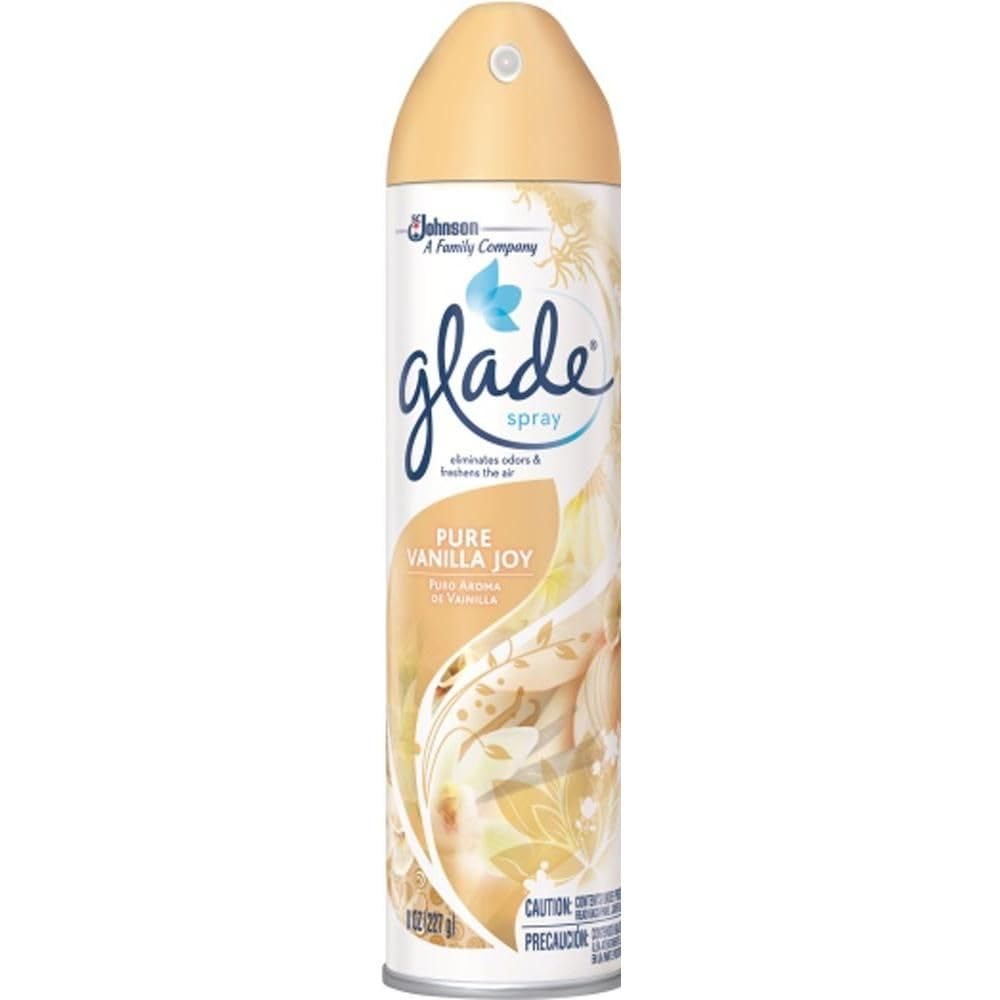 Glade Air Freshener Spray - Pure Vanilla Joy Scent - 8 Oz. (Pack of 12)