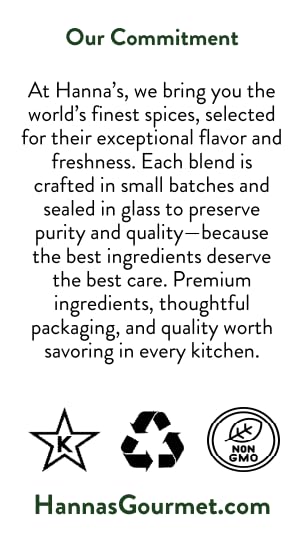 Hanna's Fine Herbs, Premium Quality, 4 fl oz Jar