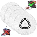 4 Pack Mop Heads Replacements for O-Ceda Easy Wrin Spin System, Microfiber Refills, Easy Cleaning Mop Repalce Head