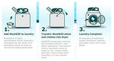 WashEZE Travel Size 3 in 1 Laundry Detergent Sheets Lightly Scented 24-2 packs Travel Friendly
