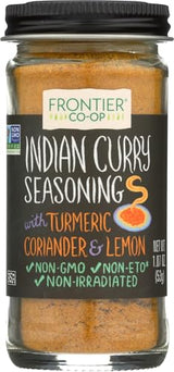 Frontier Co-op Indian Curry Seasoning, 1.87 Ounce Bottle, Complex Flavor with Turmeric, Coriander and Lemon