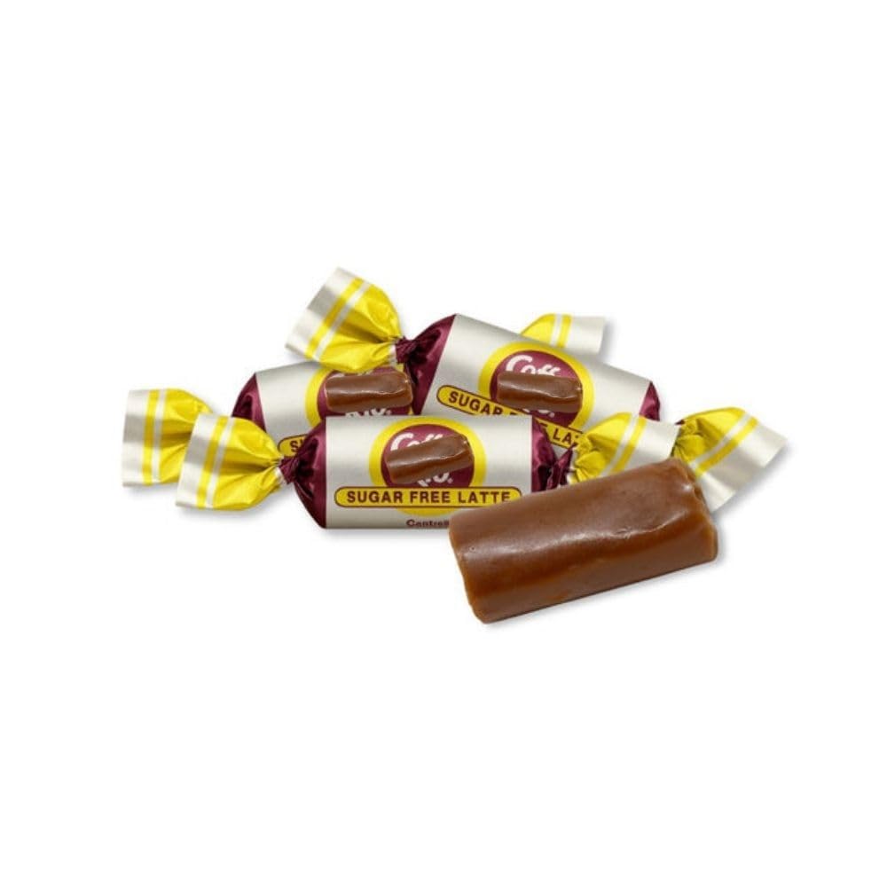 Sugar Free Coffee Latte Flavored Hard Candy Individually Wrapped Bulk Bag - 1 lb (Approx. 80 pieces)