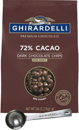 Ghirardelli 72% Cacao Chocolate Chips, 5lb with Ghirardelli Barista Spoon