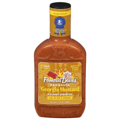 Famous Dave's - 1 pck, Georgia Mustard BBQ Sauce (17.5 oz.)