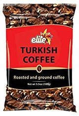 Elite Turkish Coffee Roasted And Ground Coffee 3.5 Oz. Pack Of 6.6