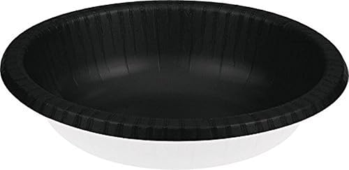 Creative Converting 173260 Black Paper Bowls, 20 oz, 20 Pcs