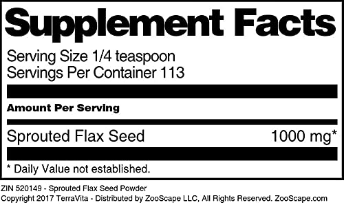 Sprouted Flax Seed Powder (4 oz, ZIN: 520149) - 3 Pack