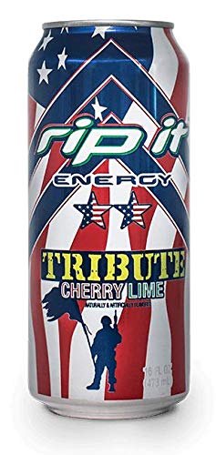 Rip It Energy Drinks Tribute Editions (Tribute Cherry Lime, 12 Cans)