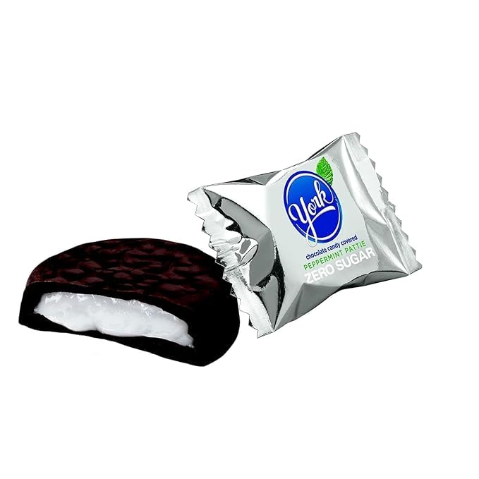Zero Sugar Peppermint Patties, Sugar Free Chocolate Mint Candy, Keto Friendly, Low Carb, Individually Wrapped, 3 oz Bag