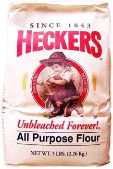 Heckers Unbleached All Purpose Flour 5 lbs (Pack of 8)