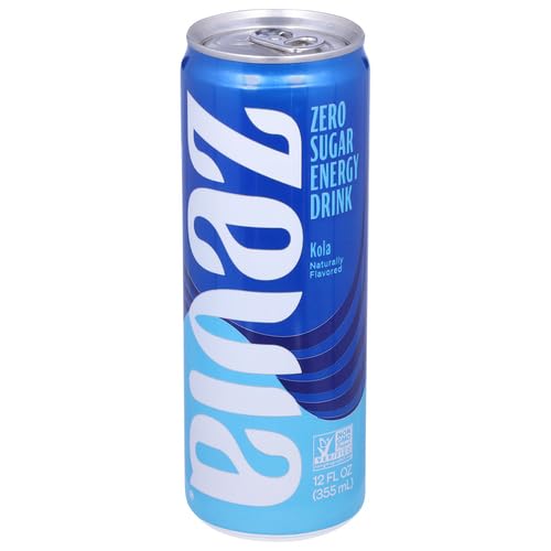 Zevia Zero Calorie Energy Drink, Kola, 12 Ounce Can