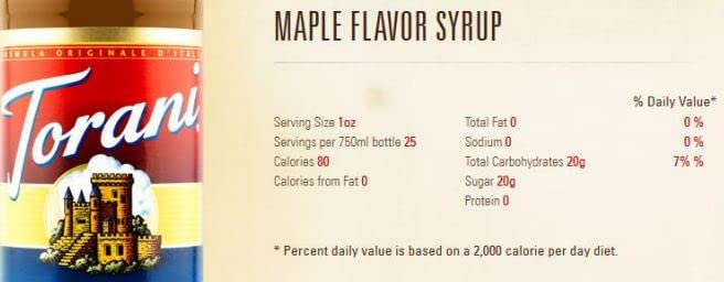 Torani Maple Syrup, 750 mL