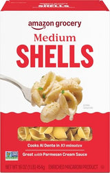 Amazon Grocery, Medium Shells Pasta, 16 Oz