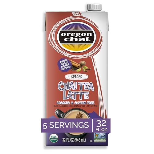 Oregon Chai Spiced Chai Tea Latte Concentrate, 32 Fl Oz (Pack of 1)