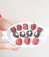 From You Flowers Love Chocolate Covered Strawberries - 12 Belgian Dipped Berries with Edible Love Message for Romance
