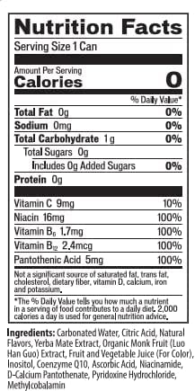 Angry Angel Blackberry Lemon & Peach Ginger Natural Energy Drink - (24 count) Mixed Pack - Zero Sugar - CoQ10 - Important B Vitamins - 12 oz Cans