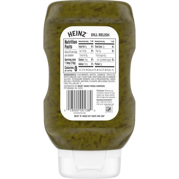 Heinz Dill Relish, 12.7 FL OZ (Pack of 4)