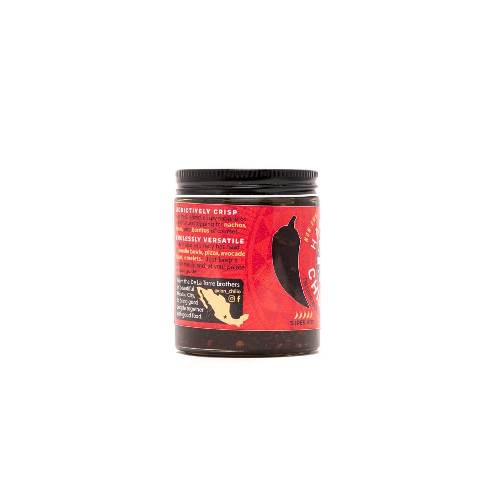 Don Chilio, Sliced Habanero Peppers, Chile Crisp, 5 Oz (Packaging May Vary)