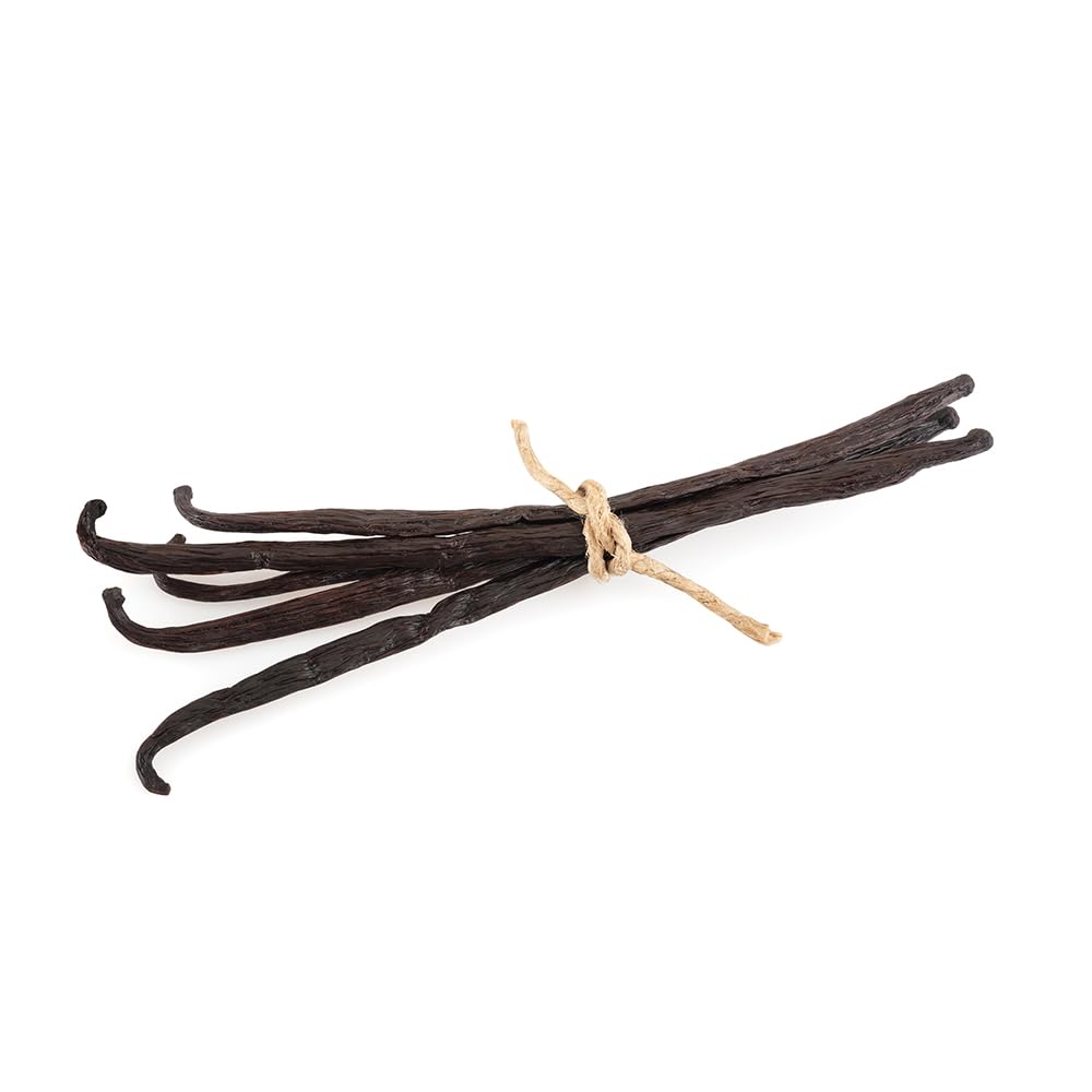 Organic Madagascar Vanilla Bean Pods - Whole Bourbon-Madagascar Beans for Baking - Cooking - Non-GMO - Kosher - Grade A - 1/4 lb (26-30 beans)