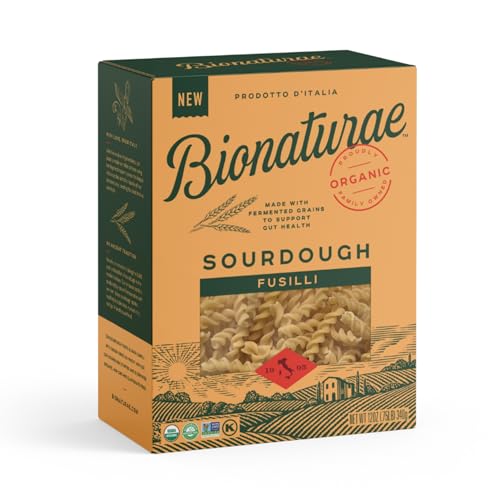 Bionaturae Sourdough Organic Fusilli Pasta - Italian Pasta Noodles, Spiral Pasta, Spiral Noodles, Fusilli Pasta Noodles, Corkscrew Pasta - 12 Ounce
