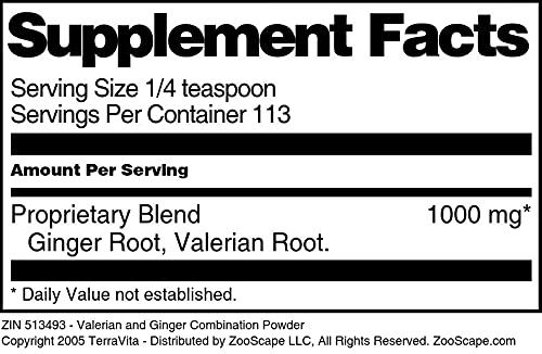 Valerian and Ginger Combination Powder (4 oz, ZIN: 513493) - 3 Pack
