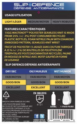 Stealth Watson Gloves Hero Sustainable Nitrile Coated Glove - Eco-Friendly, Made of Recycled Products, WasteNot Yarn (Medium)