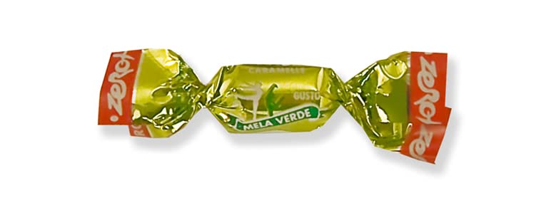 Mangini, Green Apple Natural Sugar Free Candy With Stevia (Mela verde Zero+) (2.200 Lbs)