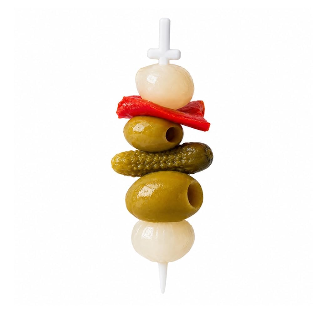 GROTAMINARDA | Spicy Pickled Skewers | 300 G Gourmet Spanish Antipasto Skewers with Olives Pickles & Peppers Mediterranean Tapas 10.6 oz (10.6 oz (2