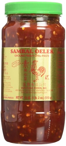 Sambal Oelek Chili Paste 18 Oz (1 Pack) - Premium Spicy and Flavorful Asian Condiment, Ideal for Cooking, Dipping, and Enhancing Dishes