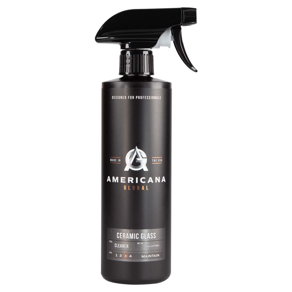 Americana Global Ceramic Glass Cleaner, 16 oz - Streak-Free Formula for Automotive Glass, Enhanced with Ceramic Protection