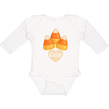inktastic Candy Corn Cute Long Sleeve Creeper 6 Months 0020 White 46d33