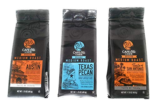Cafe Ole Texas Pecan Medium Ground Coffee Sampler
