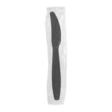 Karat U3531B 7.5" Poly-Wrapped Heavy-Weight Disposable Knife, Black (Pack of 1000)